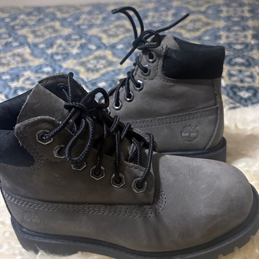 Timberland Kids' Gray Lace-Up Boots